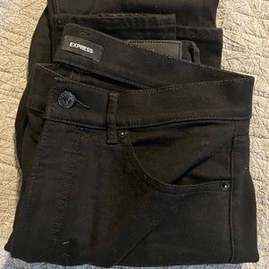 Express black skinny jeans